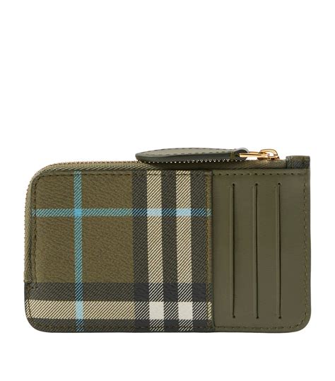 burberry check card holder wallet